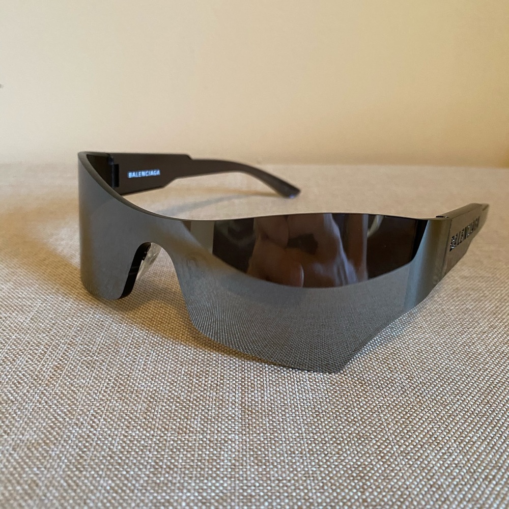 Balenciaga Mirror Shield Smoke Silver Shades